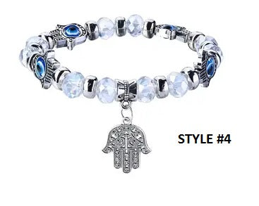 EVIL EYE PROTECTION (Charm Bracelet) With Hamsa Hand of Fatima